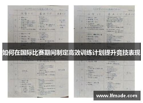 如何在国际比赛期间制定高效训练计划提升竞技表现